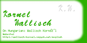 kornel wallisch business card